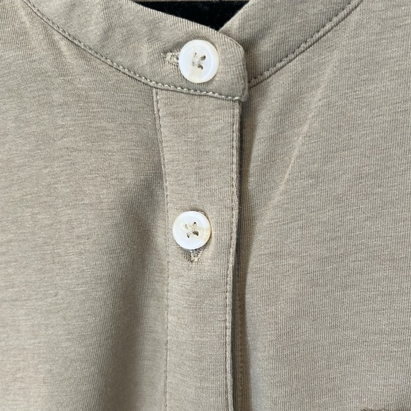 Lands End Womens Long Sleeve A-line Tunic Button‎ Up Top Sunwashed Olive Medium - Picture 5 of 16